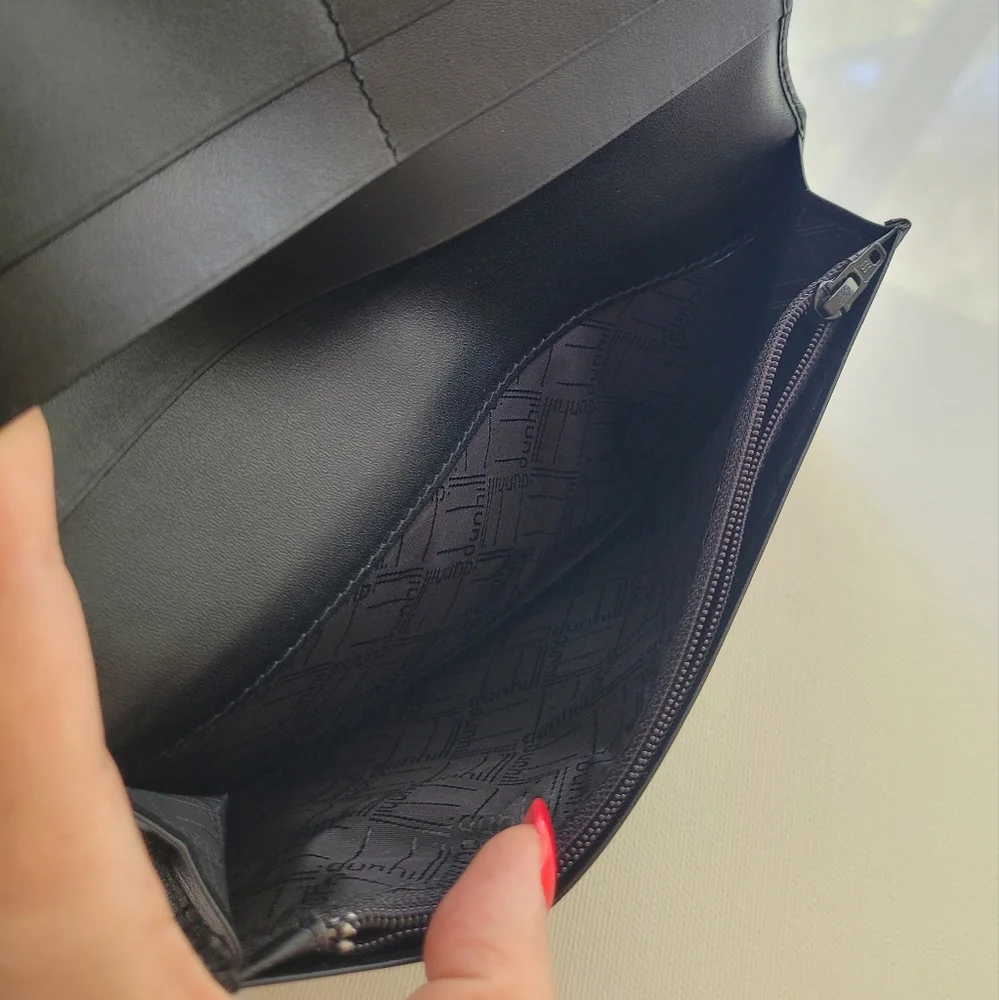 Dunhill Black Long Bifold Wallet